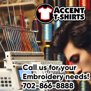 Las Vegas Embroidery – Looking for embroidery near me? Accent T-Shirts is your go-to destination!